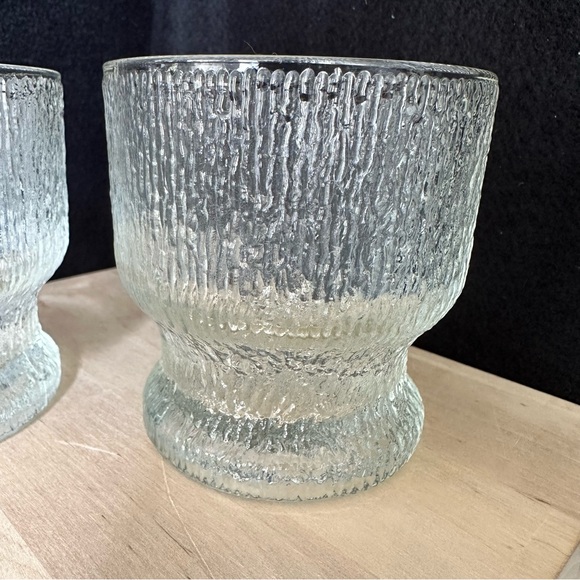 Two Indiana Glass Crystal Ice Old Fashioned Tumblers-Vintage - Picture 2 of 7